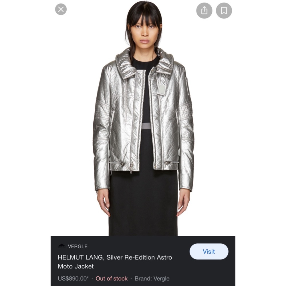 Helmut Lang, silver Re-edition Astro Moto Jacket - Picture 7 of 7